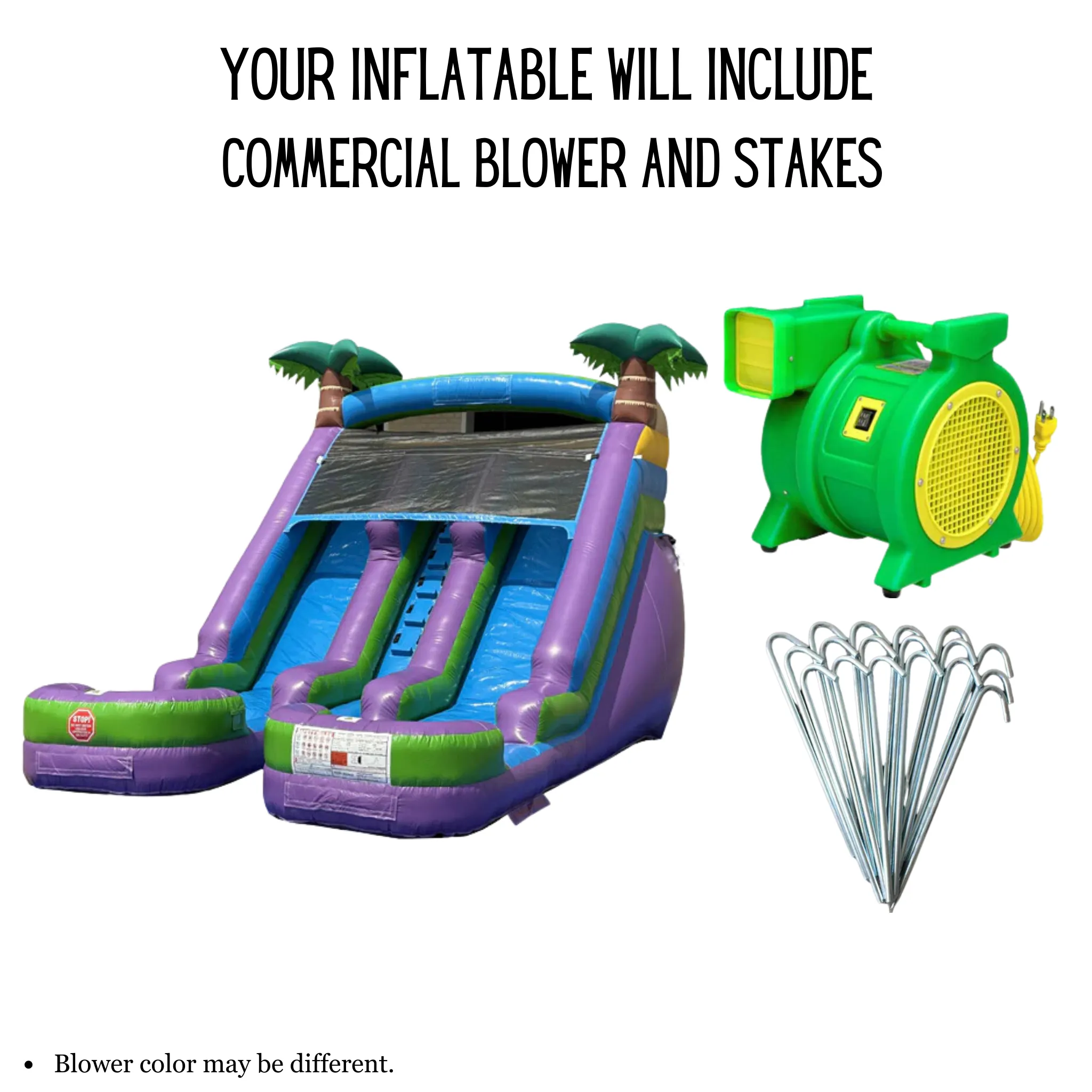 13' Lightweight Dual Lane Purple Slide