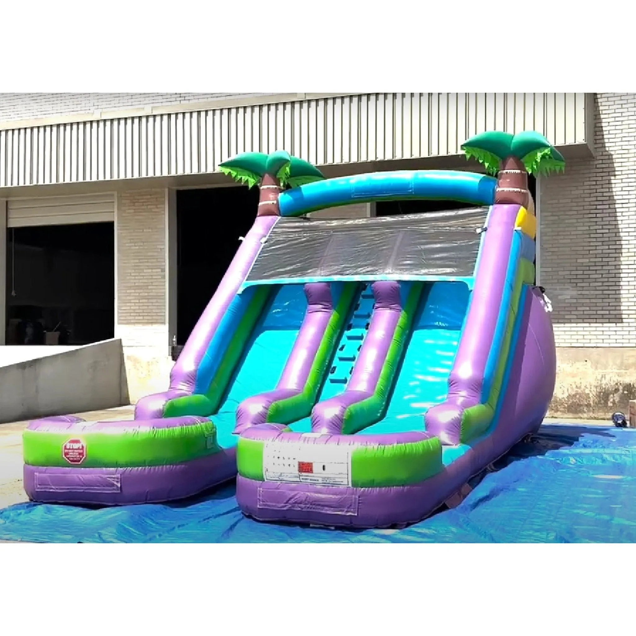 13' Lightweight Dual Lane Purple Slide