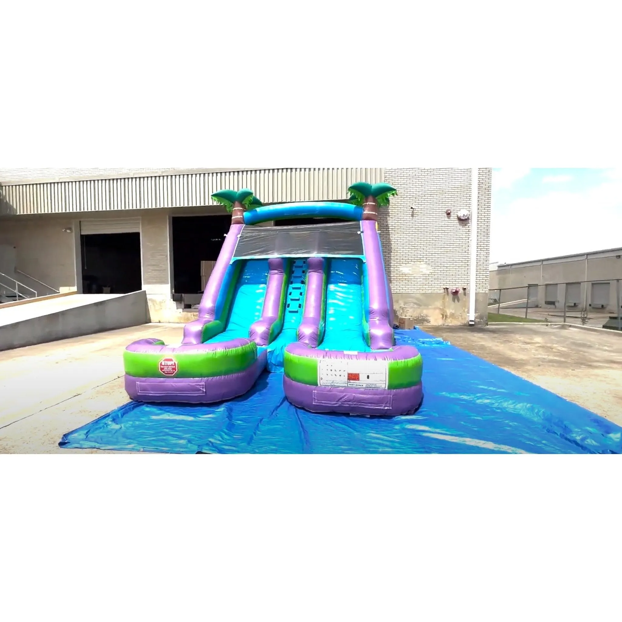 13' Lightweight Dual Lane Purple Slide