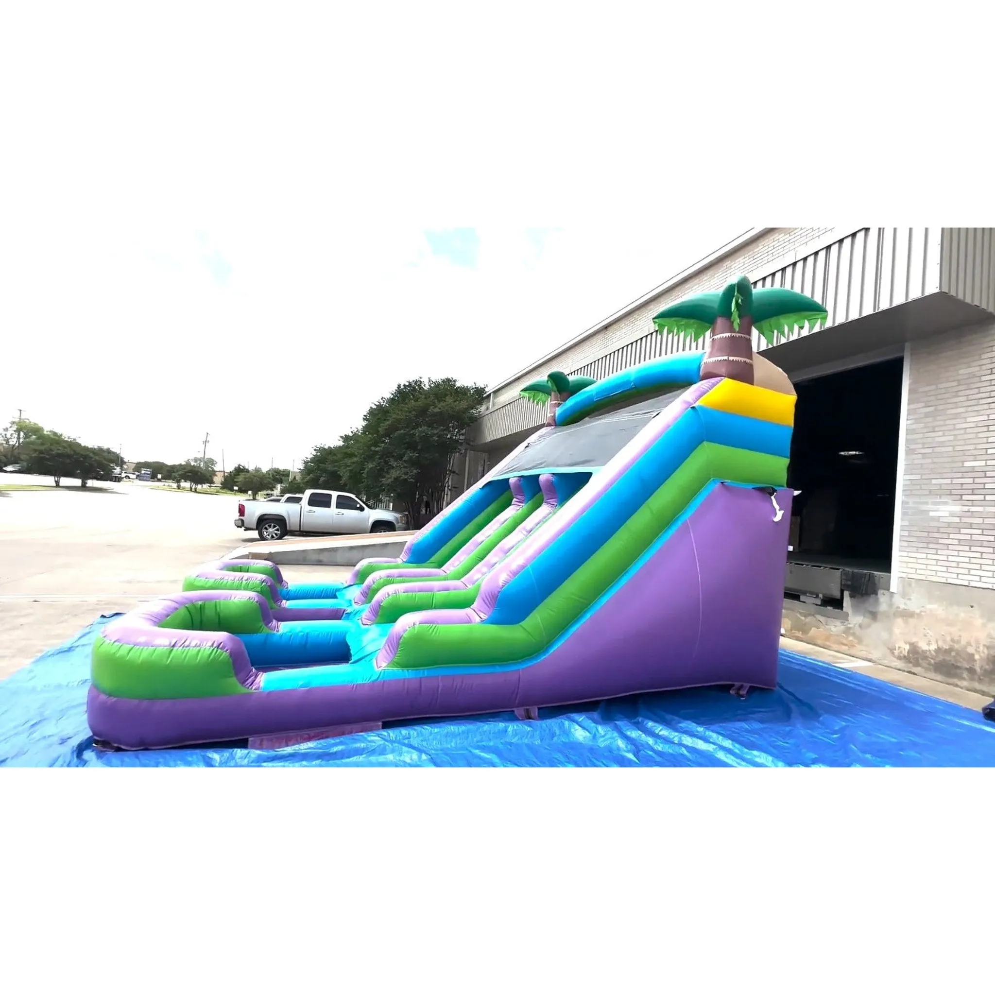 13' Lightweight Dual Lane Purple Slide