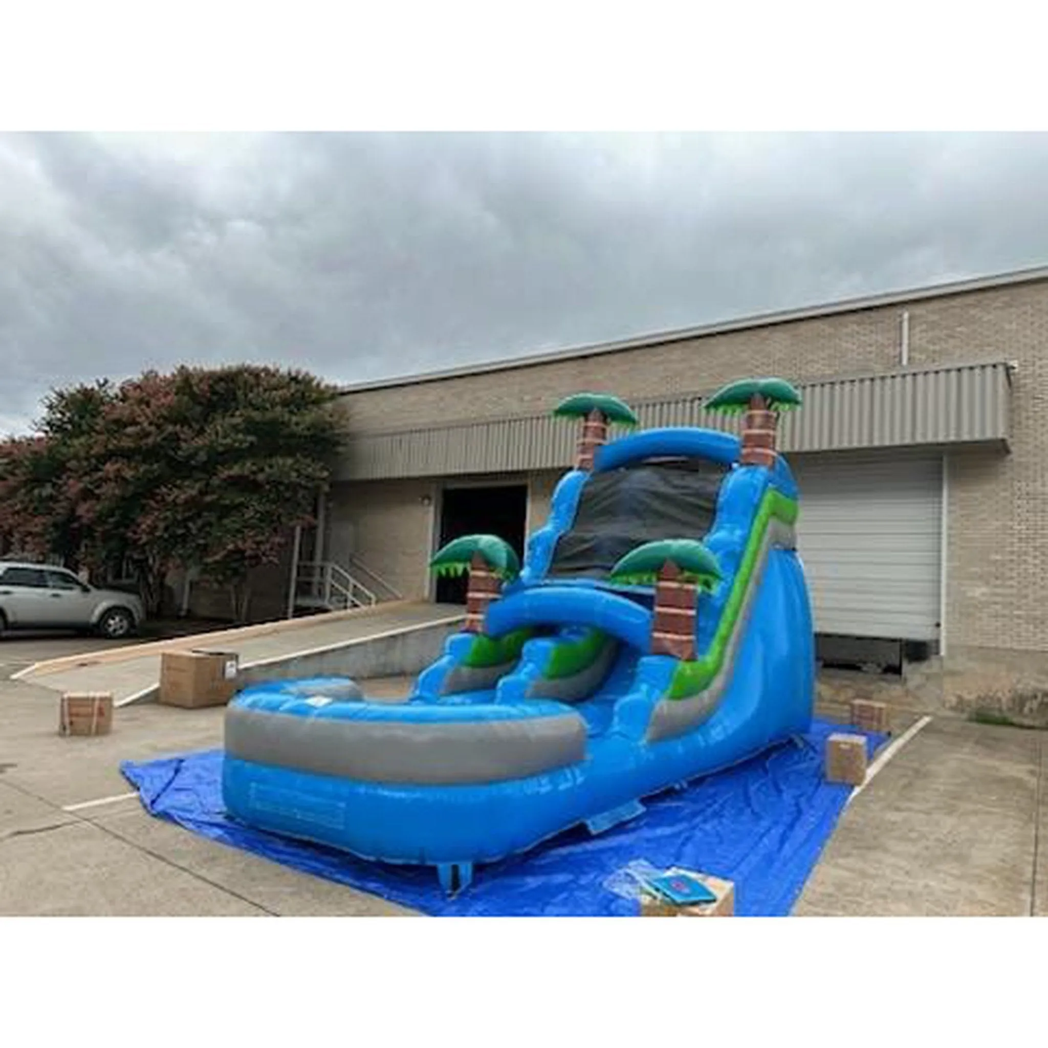 15' Lightweight Blue Tropical Slide