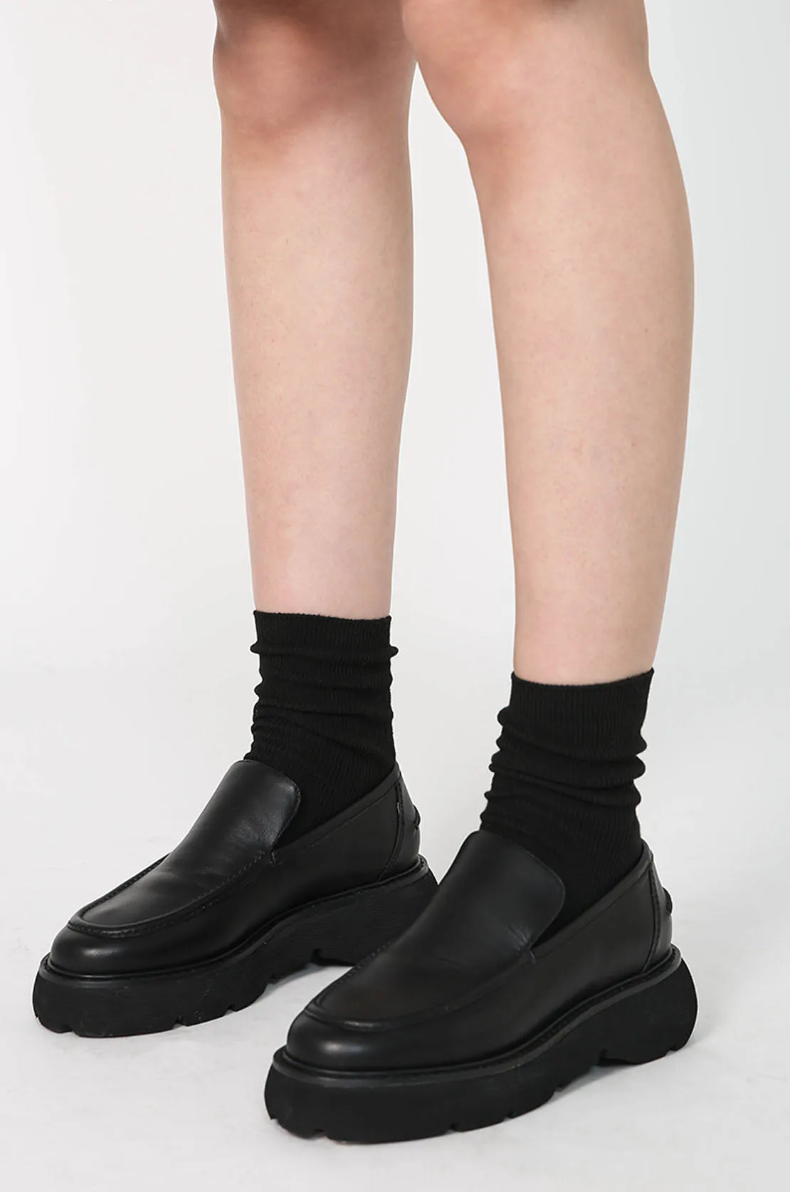 2 pack ribbed socks / black & white