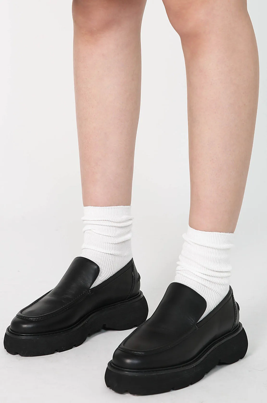 2 pack ribbed socks / black & white