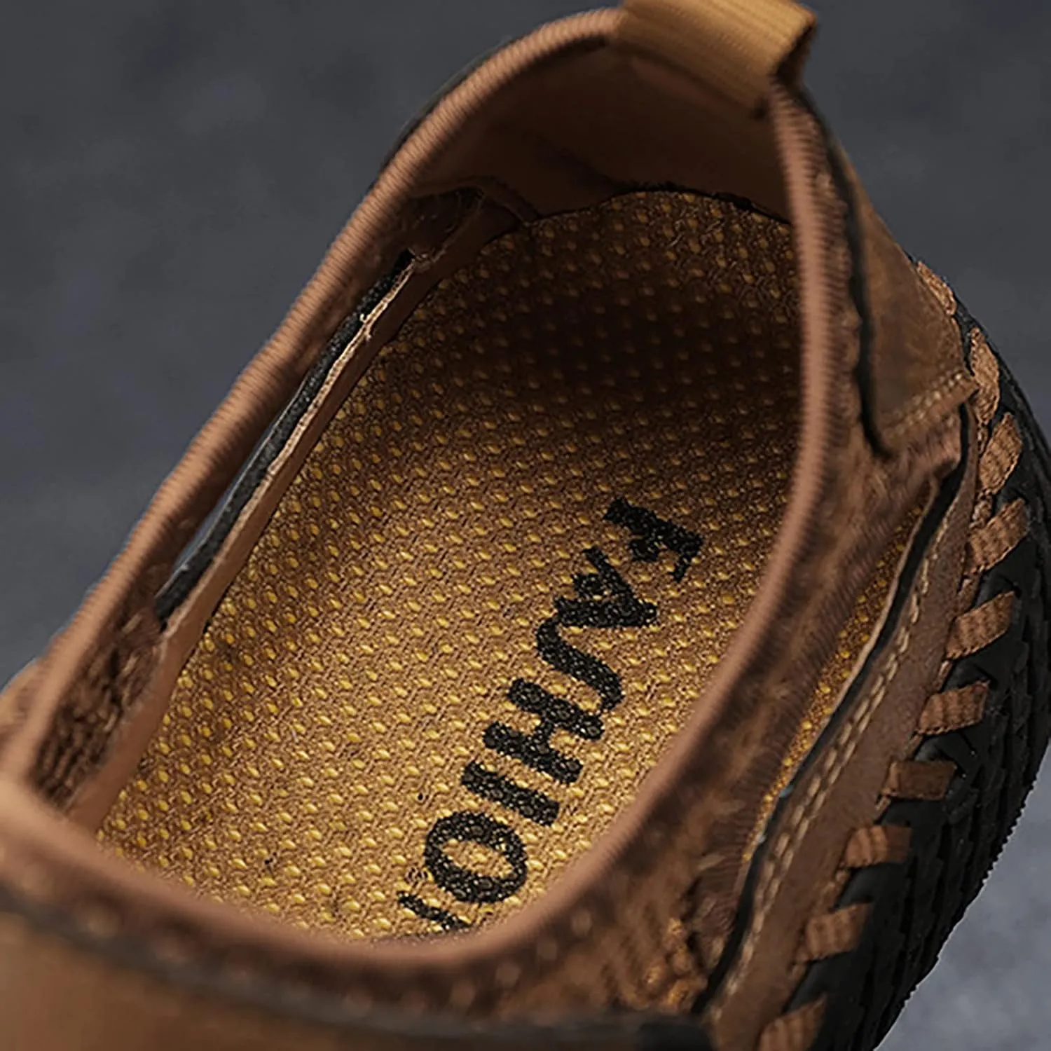 2023 Men's New Summer Breathable Versatile Trend Outdoor Handmade Large Beach Shoes Hollow Mesh Mens Slide Sandal Men's Fashi