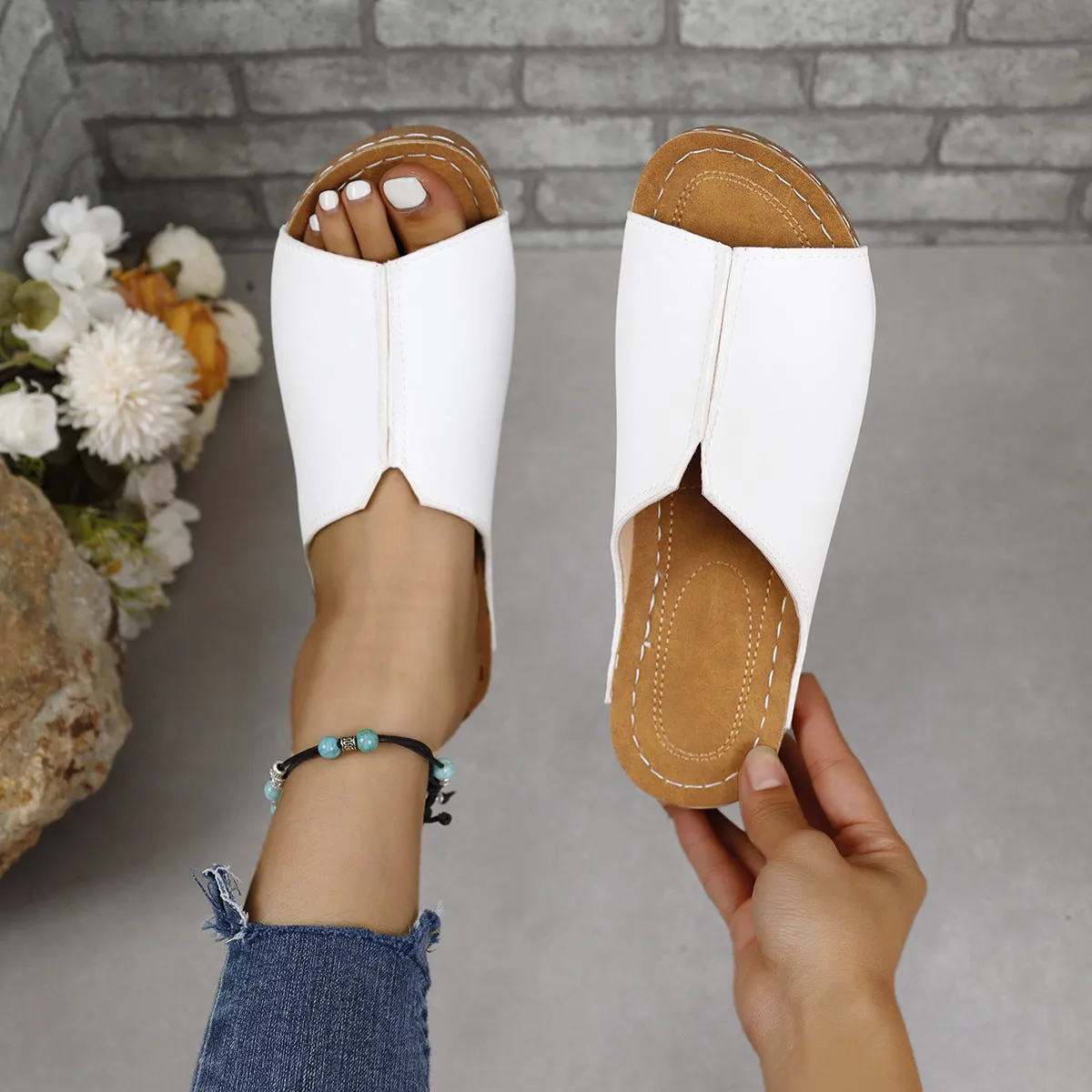 2024 New Comfortable Wedge Simple Women Sandals