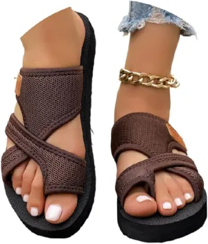 2025 Breathable Mesh Sandals for Women Avylays Orthopedic Sandals Women's Hollow Mesh Slide Sandals Arch Support Beach Slides