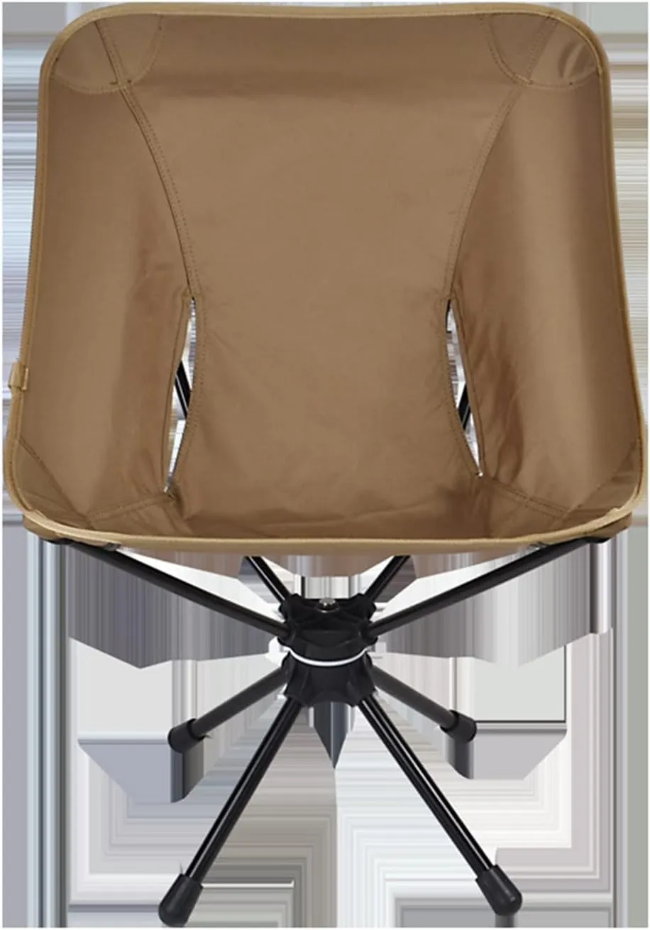 360 Rotating Outdoor Portable Folding Camping Chair Compact Swivel Seat for Fishing BBQ Hunting Hiking Beach Backpacking Tools