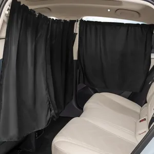 3PCS Car Window Shades, Car Privacy Curtains, 1 Rear Seat Divider Curtain & 2 Rear Side Window Shades for Heat UV Rays, Auto Privacy Window Cover for Baby Travel Camping Nap Sleeping