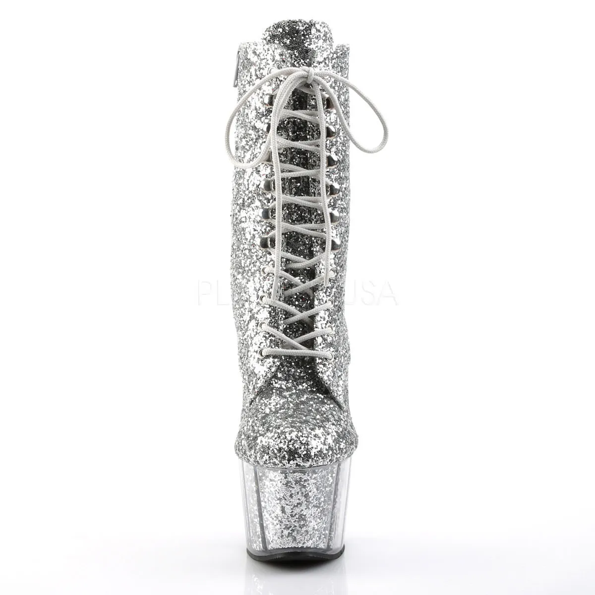 7 Inch Heel ADORE-1020G Silver Glitter