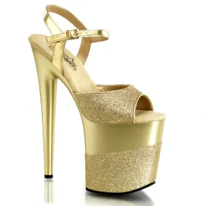 8 Inch Heel FLAMINGO-809-2G Gold Glitter