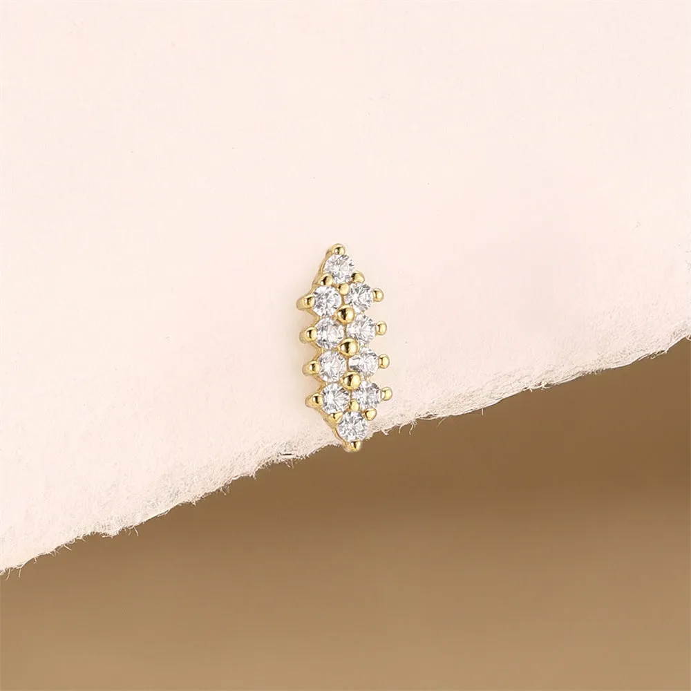 925 Silver Indicator Arrow Flat Back Earrings