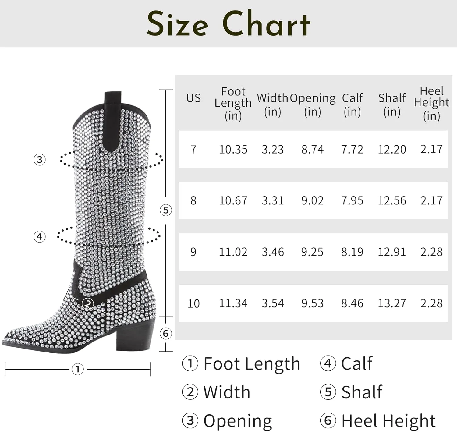 ADAMUMU Womens Wide Calf Cowboy Boots Classic Western-Style Cowboys Boots for Women Pointed Toe Womens Cowgirl Boots with Chunky Heel Non-Slip Sole for Adding Timeless Elegance to Your Wardrobe