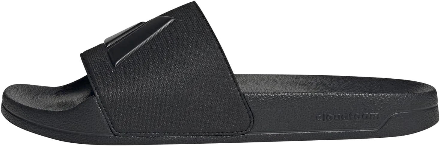 adidas Unisex Adilette Shower Slide Sandal, Black/Black/Black, 15 US Men