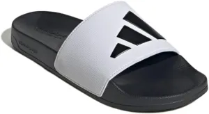 adidas Unisex Adilette Shower Slide Sandal, White/Black/Black, 13 US Men