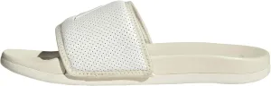 adidas Women's Adilette Comfort Slide Sandal, Off White/Zero Metallic/Wonder White, 6