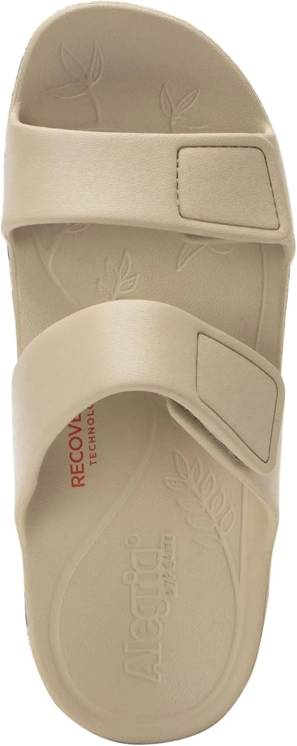 Alegria Women Orbyt Double Strap Lightweight Recovery Slide Sandal With Arch Support