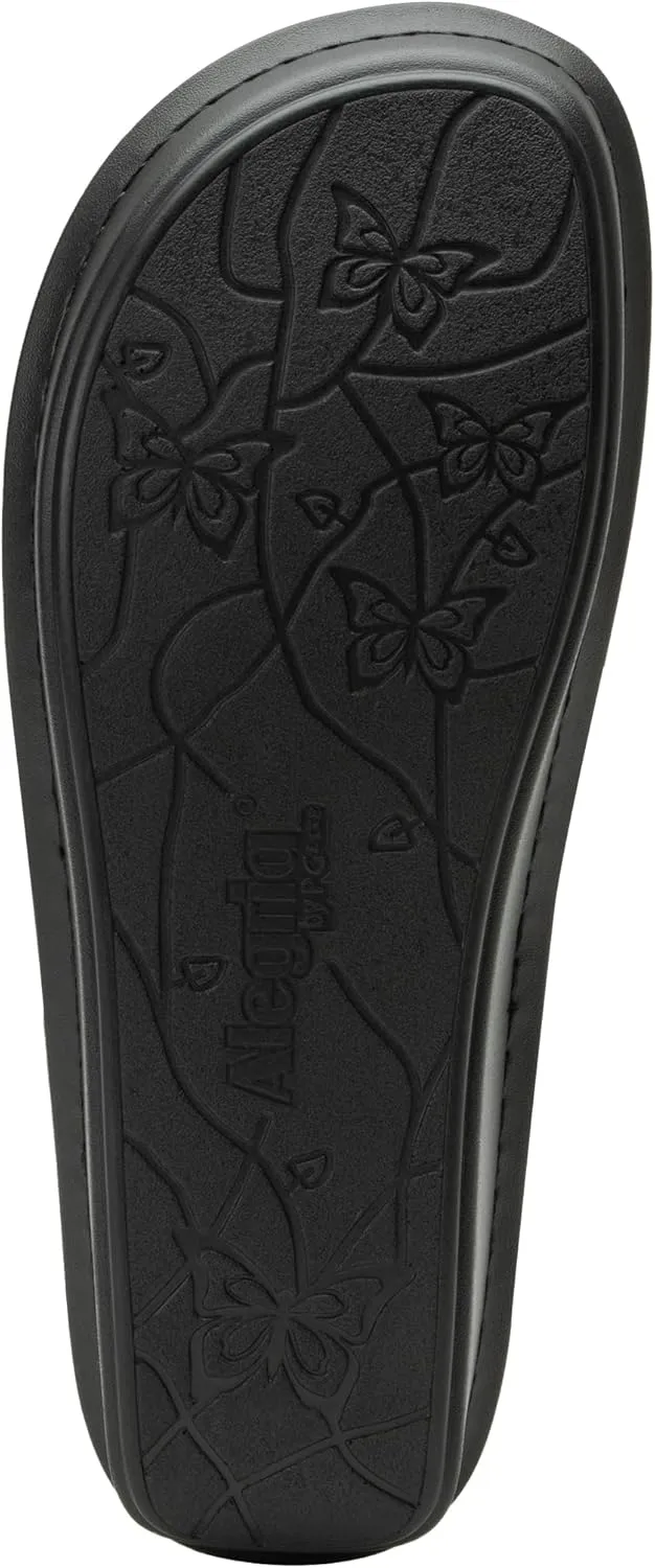 Alegria Women Vella - Timeless Comfort, Arch Support and Travel Style - Casual Flip Flop Slide for Everyday Elegance - Lightweight Leather Thong Sandal