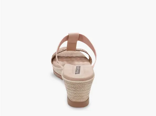 Alena Natural Slip on Wedge Sandal