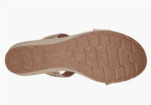 Alena Natural Slip on Wedge Sandal