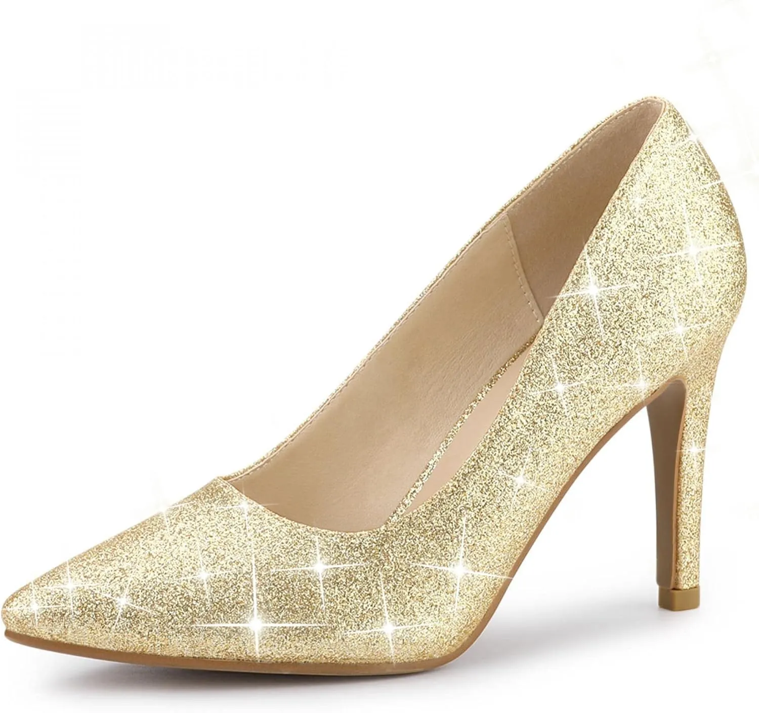 Allegra K Women's Party Glitter Stiletto High Heels Pumps