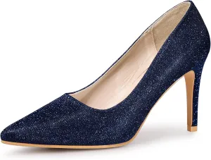 Allegra K Women's Party Glitter Stiletto High Heels Pumps