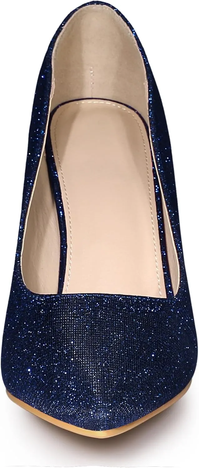 Allegra K Women's Party Glitter Stiletto High Heels Pumps