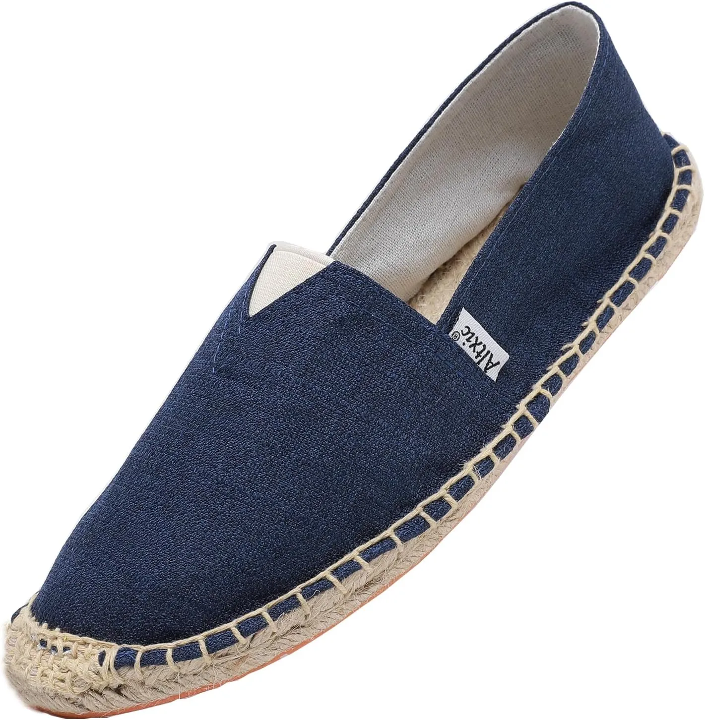 Altxic Men's Closed Toe Comfortable Canvas Slip on Flat Espadrilles