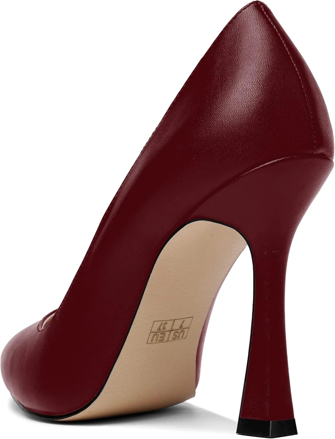 AMBELIGHT Womens Solid Dress Slip On Matte Elegant Pointed Toe Stiletto High Heel Pumps Shoes 4 Inch