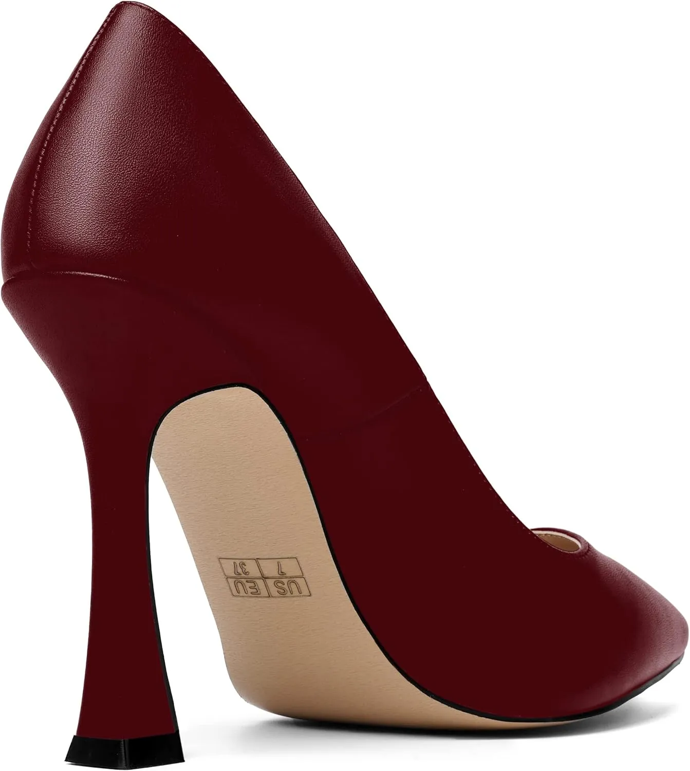 AMBELIGHT Womens Solid Dress Slip On Matte Elegant Pointed Toe Stiletto High Heel Pumps Shoes 4 Inch