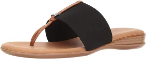 Andre Assous Womens Nice Elastic Black Slide - 6