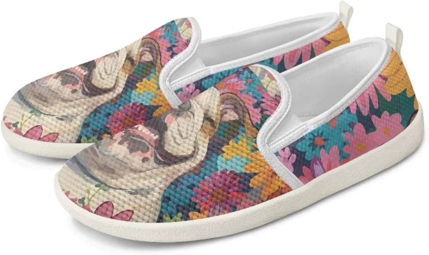 Animal Print Running Shoes | Flats for Women | Tennis Shoes | Slip Resistant Work Shoes