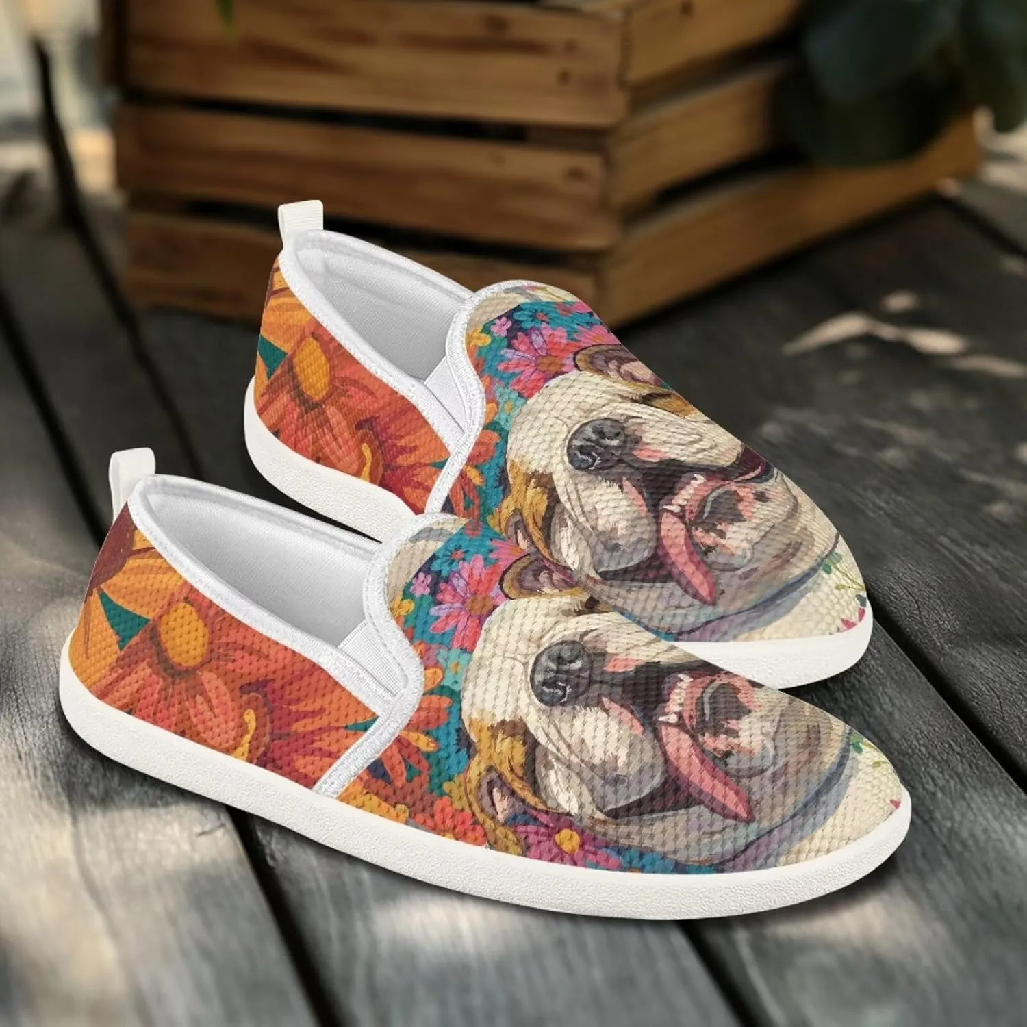 Animal Print Running Shoes | Flats for Women | Tennis Shoes | Slip Resistant Work Shoes
