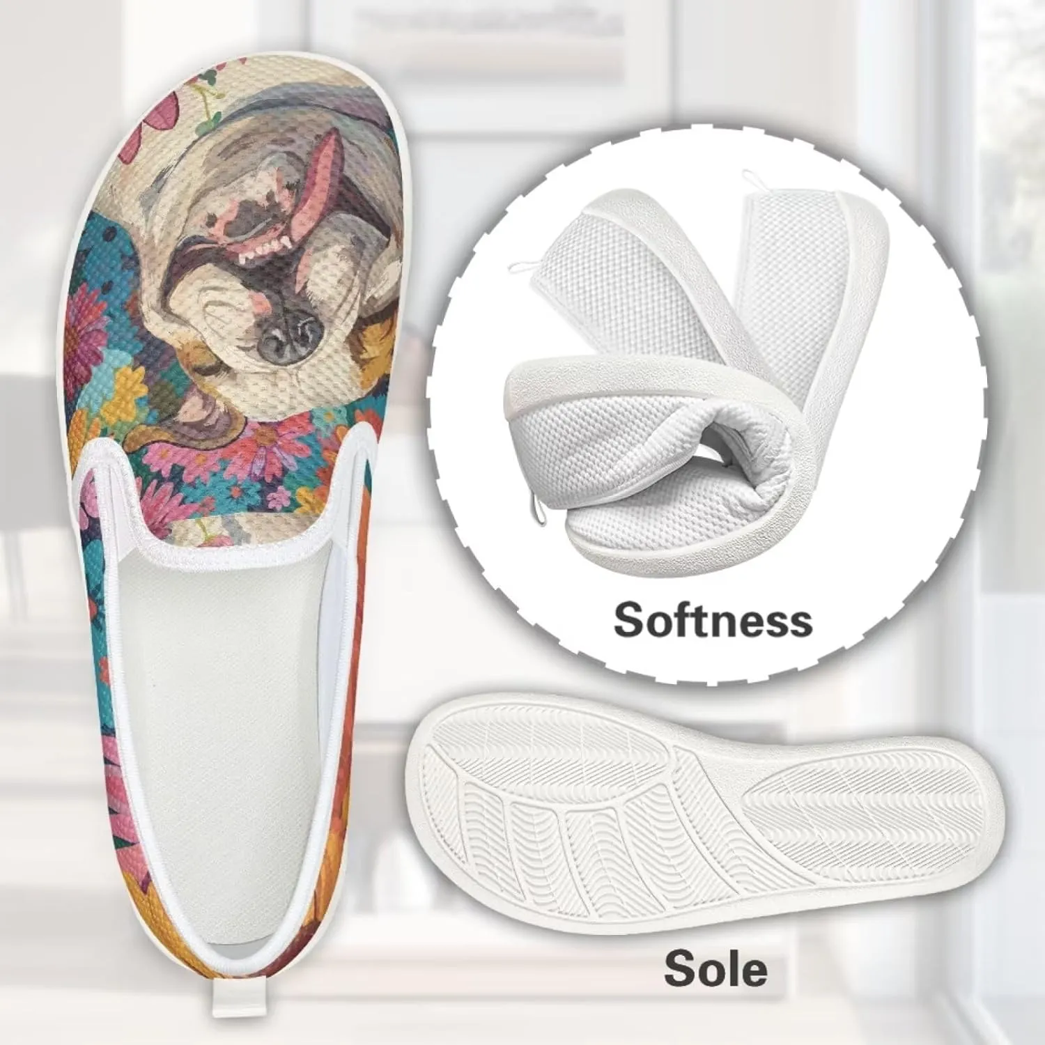 Animal Print Running Shoes | Flats for Women | Tennis Shoes | Slip Resistant Work Shoes