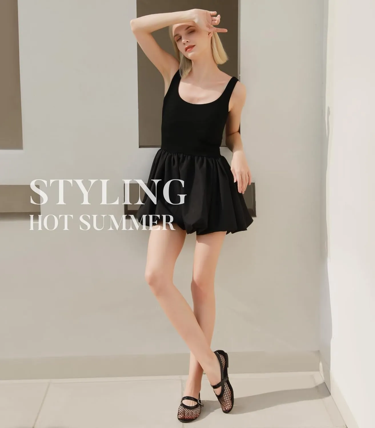 Ankis Mesh Ballet Flats for Women, Black Mesh Flats Buckle Strap Mary Jane Ballerina Flats Women's Fishnet Flat Sandals Shoes for Dressy Summer