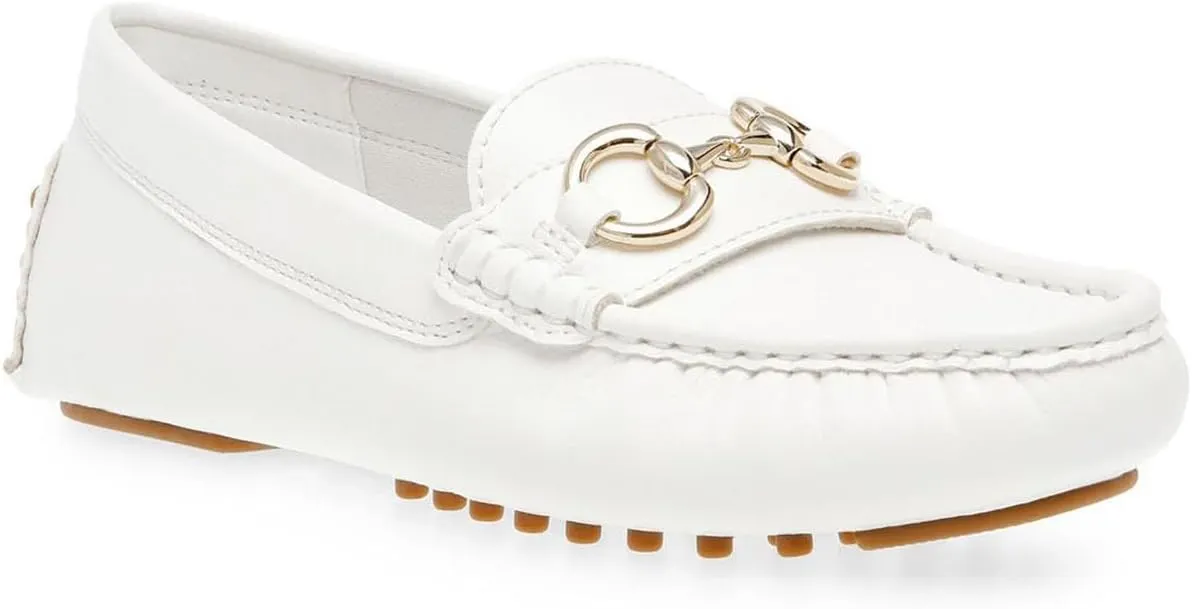 Anne Klein Womens Chrystie Faux Leather Driving Moccasins Moccasins