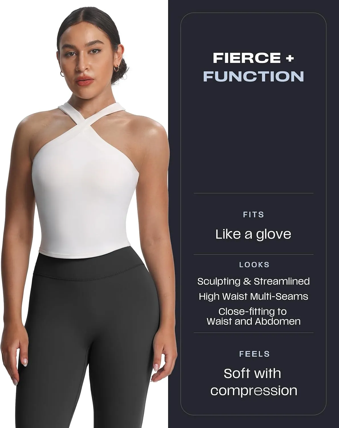 Aoxjox High Waisted Workout Leggings for Women Trinity Yoga Pants 26.5"