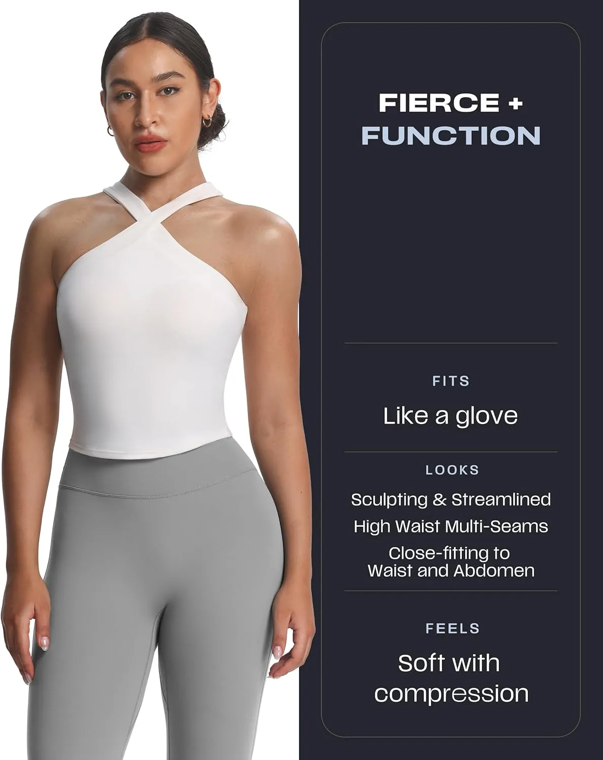 Aoxjox High Waisted Workout Leggings for Women Trinity Yoga Pants 26.5"