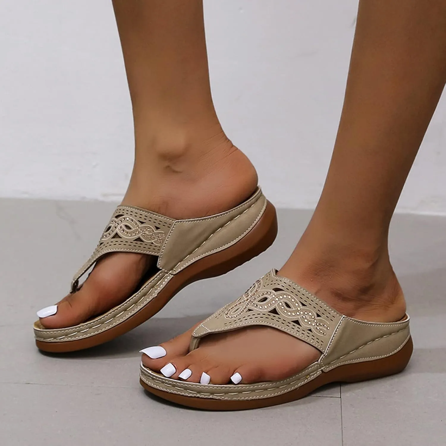Arch Support Orthopedic Sandals for Women Comfortable Walking Shoes Lightweight Adjustable Straps Summer Beach Casual Outdoor Recovery Slides