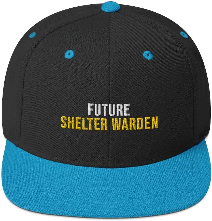 Artist Unknown Future Shelter Warden Hat (Embroidered Snapback Cap) Shelter Warden Apparel