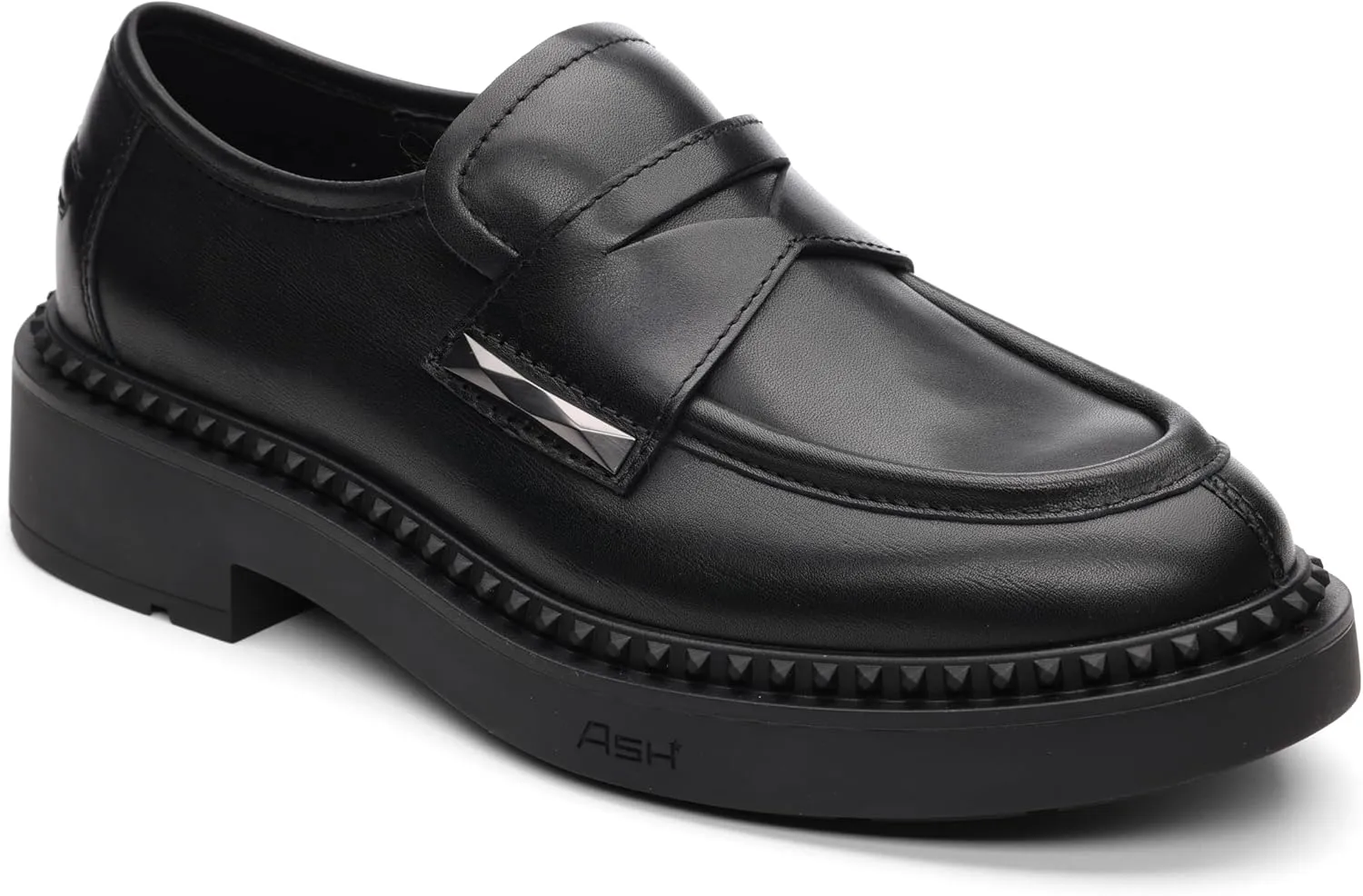 ASH Women's Medusa Studded Platform Loafer-Stylish Casual Shoes with Leather Upper & Chunky Heel for Trendy Outfits