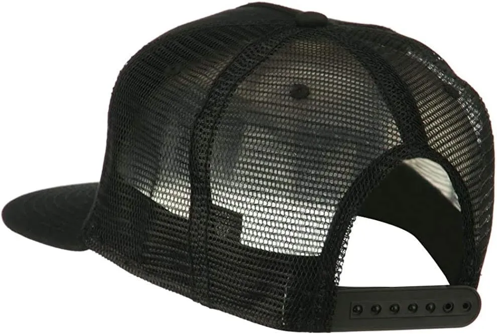 Ashen Fane 5 Panel Flat Visor Mesh Back Trucker Snapback Hat