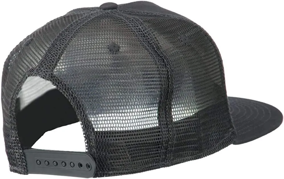 Ashen Fane 5 Panel Flat Visor Mesh Back Trucker Snapback Hat