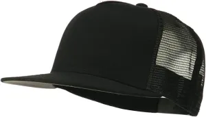 Ashen Fane 5 Panel Flat Visor Mesh Back Trucker Snapback Hat