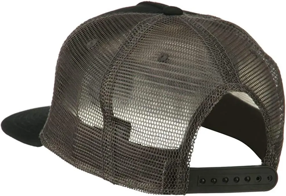 Ashen Fane 5 Panel Flat Visor Mesh Back Trucker Snapback Hat