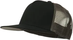 Ashen Fane 5 Panel Flat Visor Mesh Back Trucker Snapback Hat