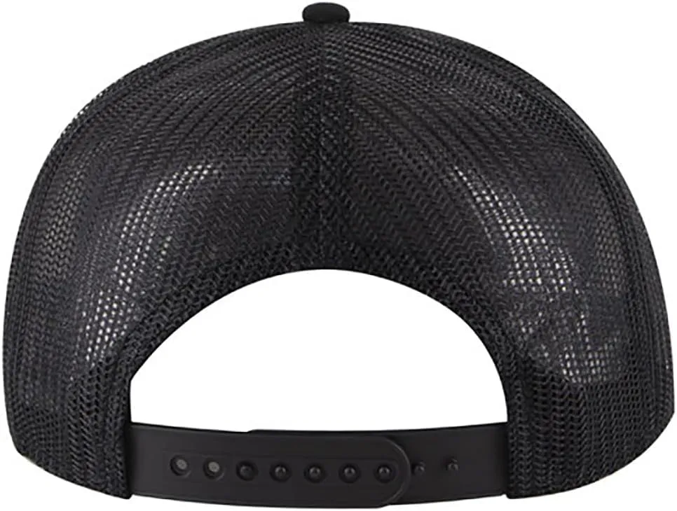 Ashen Fane 6 Panel Mid Profile Mesh Back Structured Trucker Adjustable Snapback Hat
