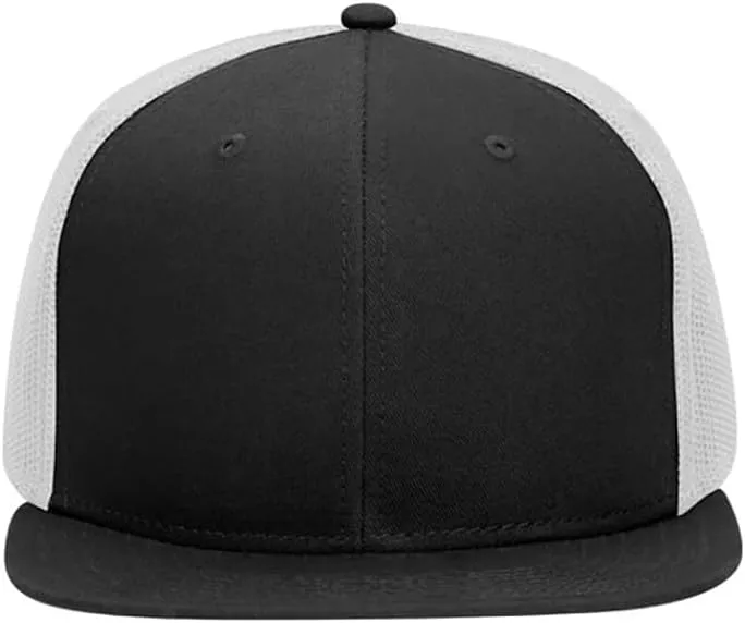 Ashen Fane 6 Panel Mid Profile Mesh Back Structured Trucker Adjustable Snapback Hat