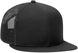 Ashen Fane 6 Panel Mid Profile Mesh Back Structured Trucker Adjustable Snapback Hat