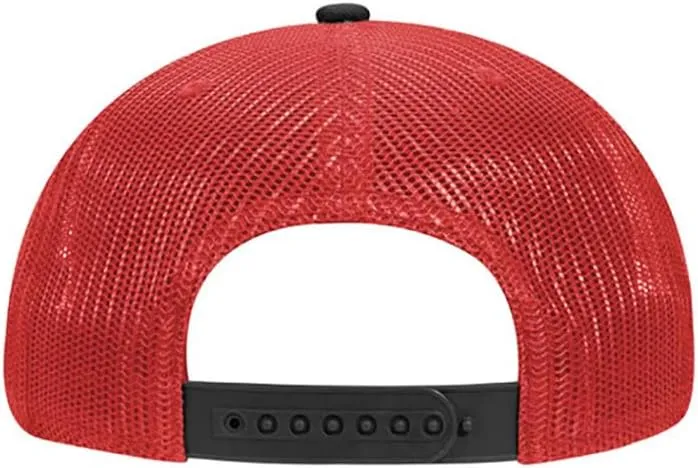 Ashen Fane 6 Panel Mid Profile Mesh Back Structured Trucker Adjustable Snapback Hat