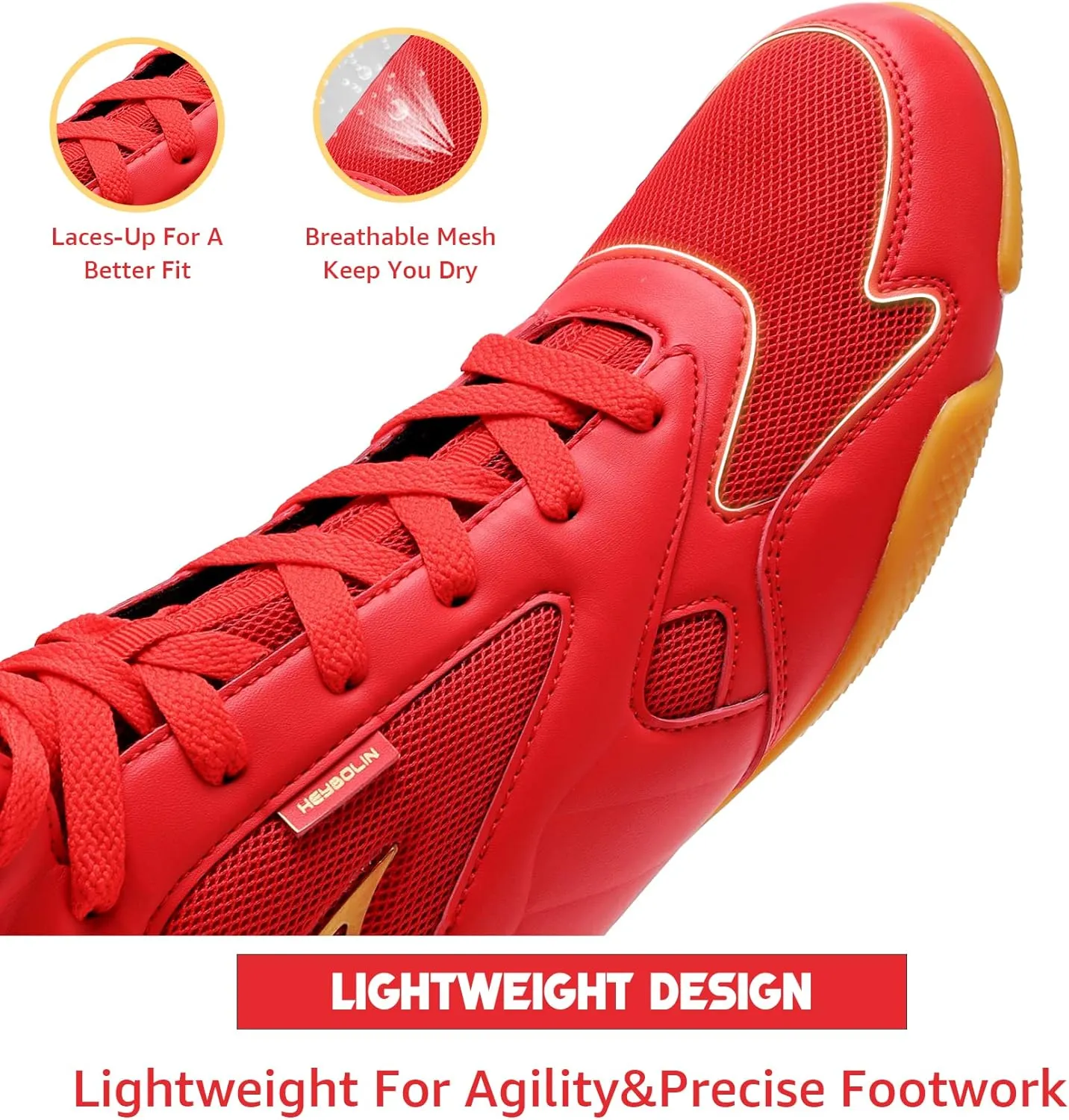 ASHION Men Wrestling Shoes Boxing Shoes High Top Fitness Sneakers Zero Drop Sole